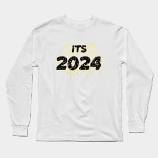 funny its 2024 new year gift time flies for family Long Sleeve T-Shirt